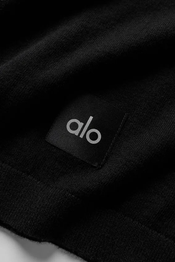 Cotton Cashmere Ever Soft Short Sleeve Crew - Black