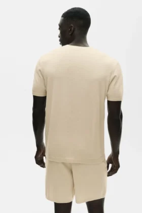Cotton Cashmere Ever Soft Short Sleeve Crew – Sandy Beige