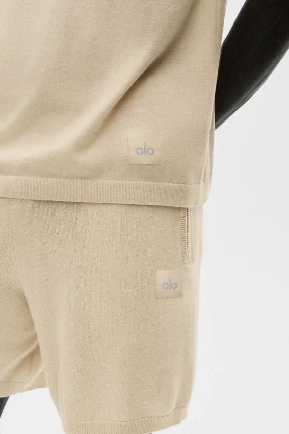 Cotton Cashmere Ever Soft Short Sleeve Crew - Sandy Beige