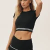 Cotton Cashmere My Serve Short Sleeve - Black/White