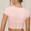 Cotton Cashmere My Serve Short Sleeve - Sundrenched Pink/White
