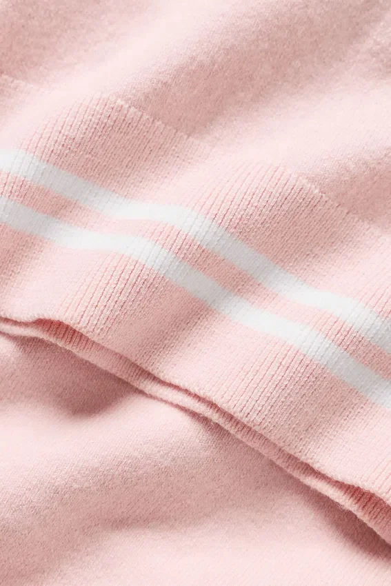 Cotton Cashmere My Serve Short Sleeve - Sundrenched Pink/White