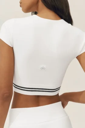 Cotton Cashmere My Serve Short Sleeve – White/Black