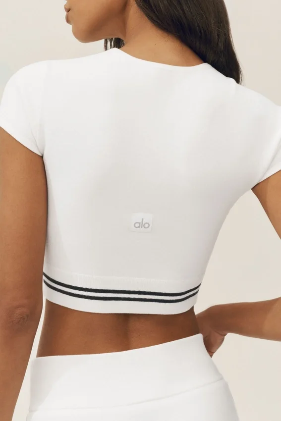 Cotton Cashmere My Serve Short Sleeve - White/Black