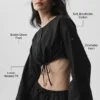 Cotton Cropped Real Deal Long Sleeve - Black