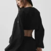 Cotton Cropped Real Deal Long Sleeve - Black