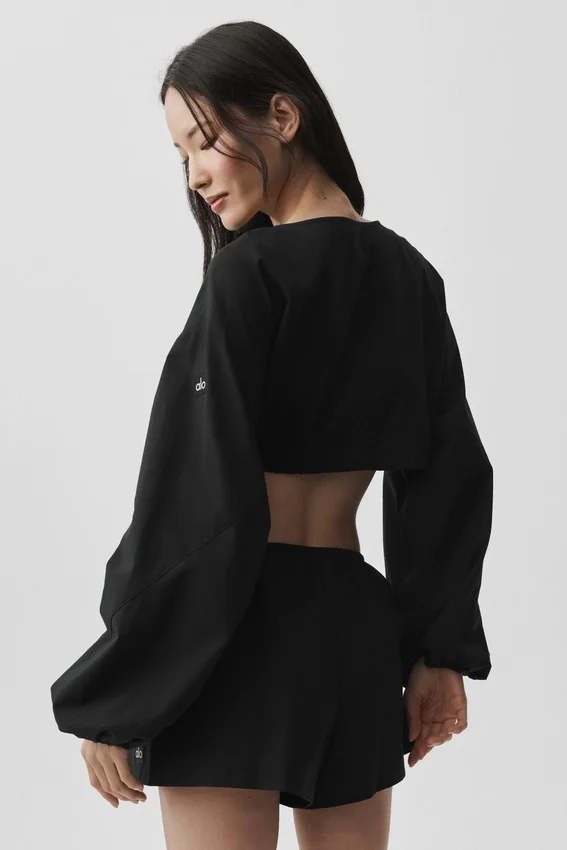 Cotton Cropped Real Deal Long Sleeve - Black