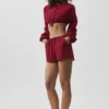 Cotton Cropped Real Deal Long Sleeve - Summer Romance Red