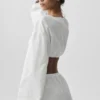 Cotton Cropped Real Deal Long Sleeve - White