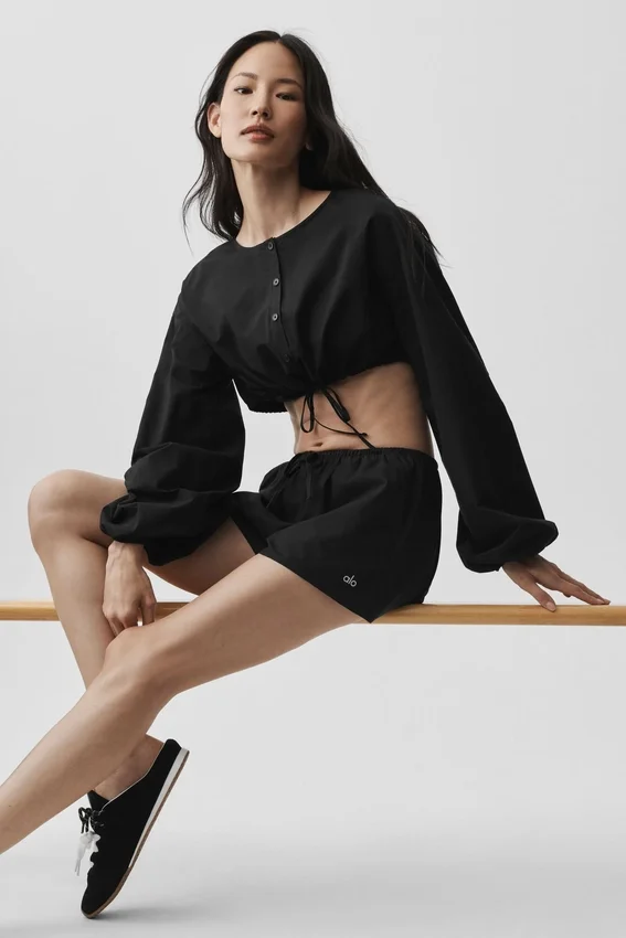 Cotton High-Waist Real Deal Short - Black