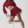 Cotton High-Waist Real Deal Short - Summer Romance Red