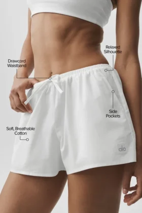 Cotton High-Waist Real Deal Short – White