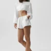 Cotton High-Waist Real Deal Short - White