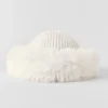 Courchevel Cashmere Faux Fur Beanie - Ivory