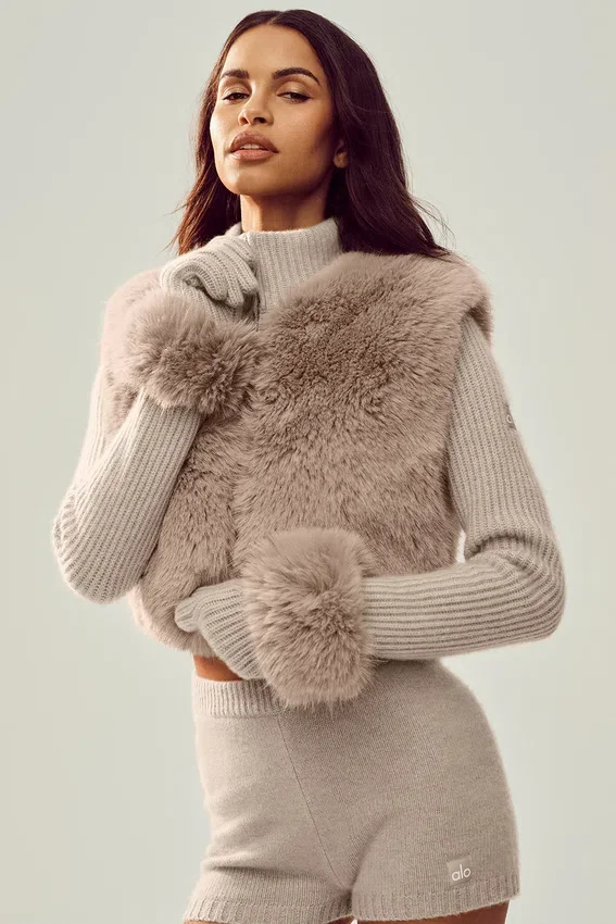 Courchevel Cashmere Gloves - Oat Heather