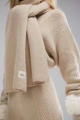 Courchevel Cashmere Scarf – Birch Heather