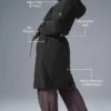 Crinkle on the Move Trench - Black