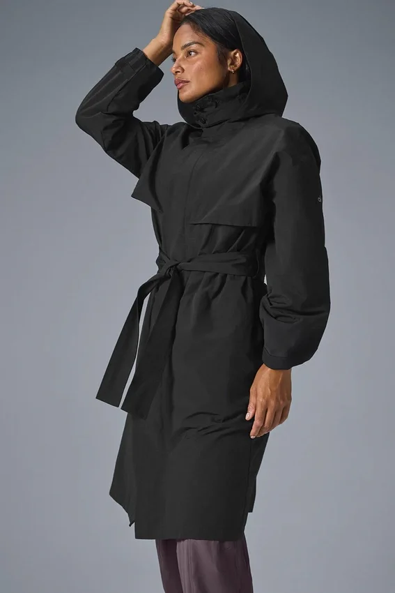 Crinkle on the Move Trench - Black