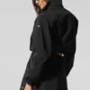 Cropped 1/4 Zip Alumni Pullover - Black