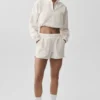 Cropped 1/4 Zip Alumni Pullover - Ivory