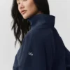 Cropped 1/4 Zip Alumni Pullover - Navy