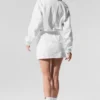 Cropped 1/4 Zip Alumni Pullover - White