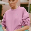Cropped Accolade Crewneck - Candy Heart Pink