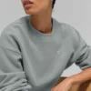 Cropped Accolade Crewneck - Lunar Grey