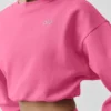 Cropped Accolade Crewneck - Paradise Pink
