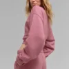 Cropped Accolade Crewneck - Pink Wild Rose