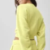 Cropped Accolade Crewneck - Sunshine