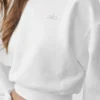 Cropped Accolade Crewneck - White