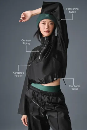 Cropped Afterglow Pullover – Black