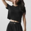 Cropped All Day Short Sleeve - Black