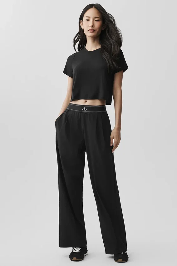 Cropped All Day Short Sleeve - Black