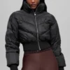 Cropped Atmosphere Puffer - Black