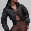 Cropped Atmosphere Puffer - Black