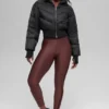 Cropped Atmosphere Puffer - Black