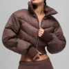 Cropped Atmosphere Puffer - Brownstone