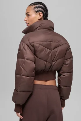 Cropped Atmosphere Puffer – Brownstone