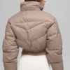 Cropped Atmosphere Puffer - Chai Latte