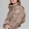 Cropped Atmosphere Puffer - Chai Latte