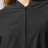 Cropped Breezy Full-Zip Cover up - Black