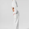 Cropped Breezy Full-Zip Cover up - White