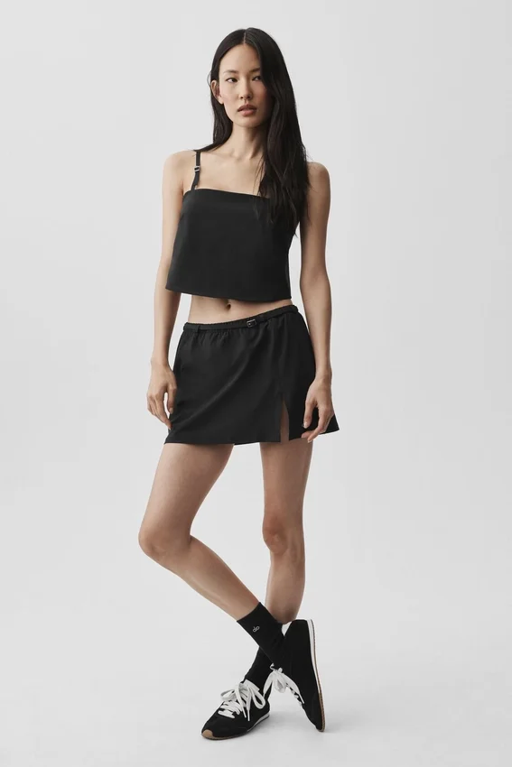 Cropped Connection Tank - Black