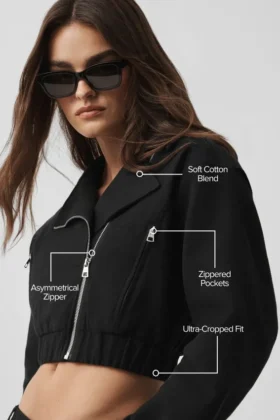 Cropped Cosmopolitan Jacket – Black