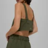Cropped Dreamscape Tank - Green Olive