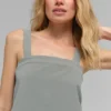 Cropped Dreamscape Tank - Lunar Grey