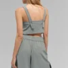 Cropped Dreamscape Tank - Lunar Grey