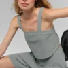 Cropped Dreamscape Tank - Lunar Grey